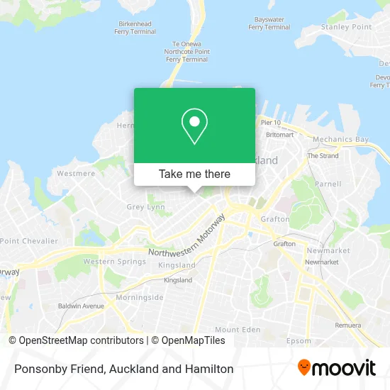 Ponsonby Friend map