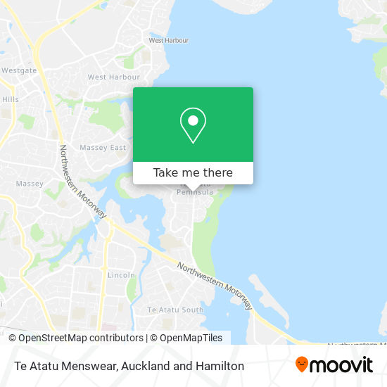 Te Atatu Menswear map