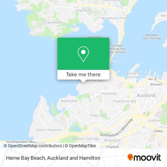 Herne Bay Beach map