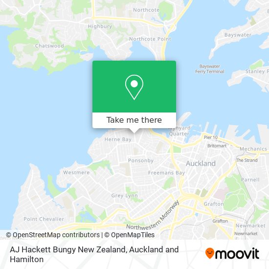 AJ Hackett Bungy New Zealand地图
