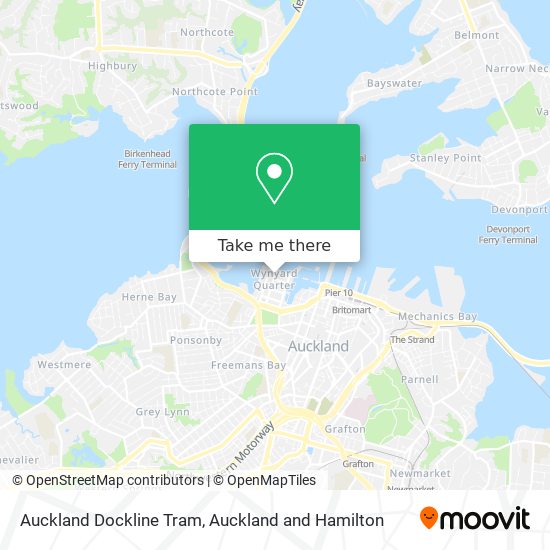 Auckland Dockline Tram map
