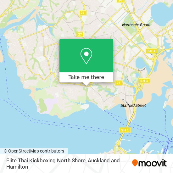 Elite Thai Kickboxing North Shore map
