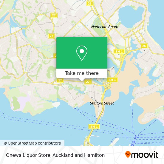 Onewa Liquor Store map