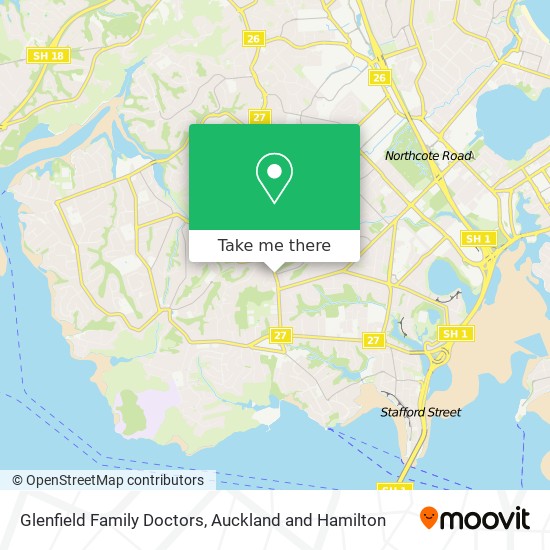 Glenfield Family Doctors map