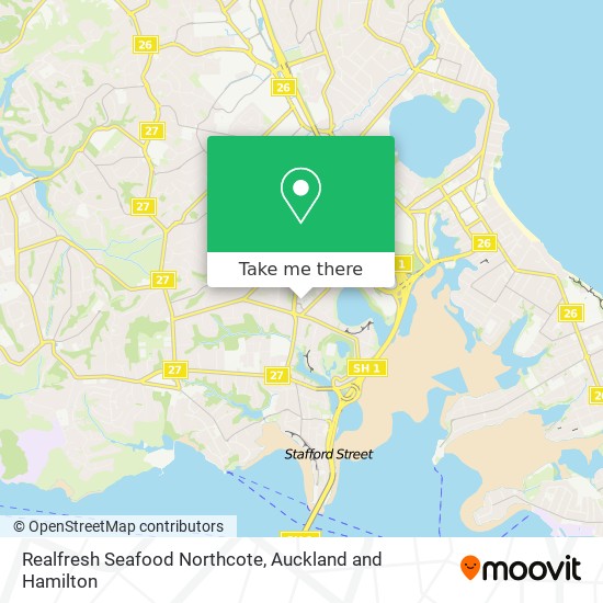 Realfresh Seafood Northcote map