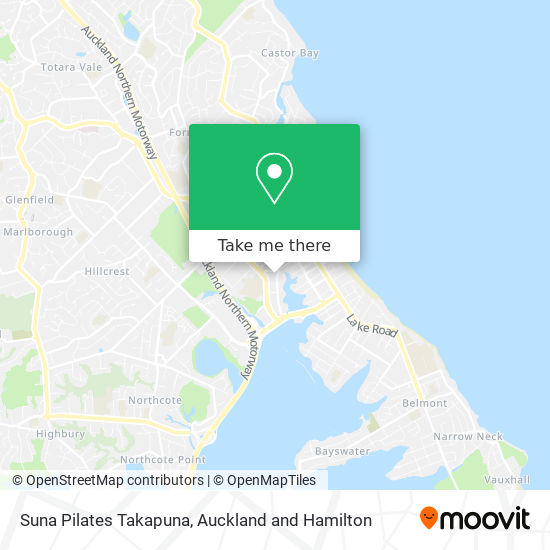 Suna Pilates Takapuna map