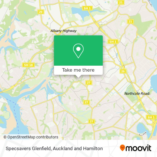 Specsavers Glenfield map