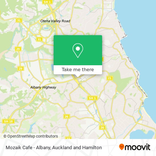 Mozaik Cafe - Albany map