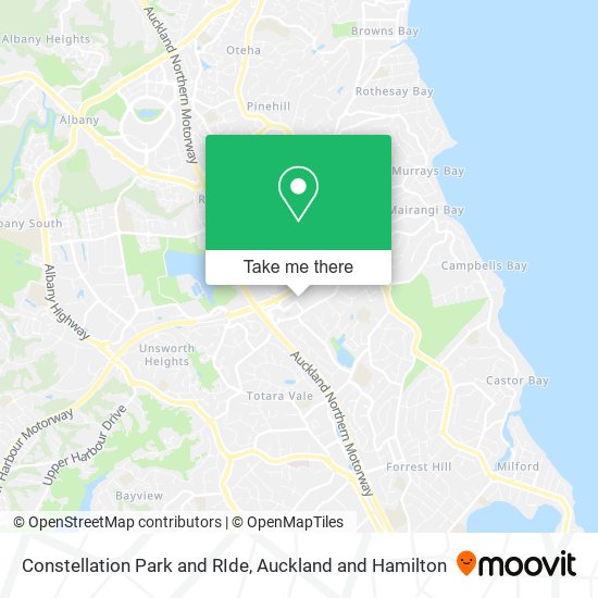 Constellation Park and RIde map