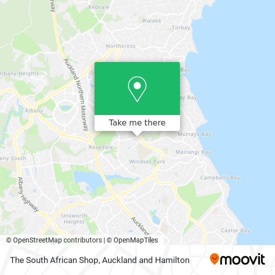 The South African Shop map