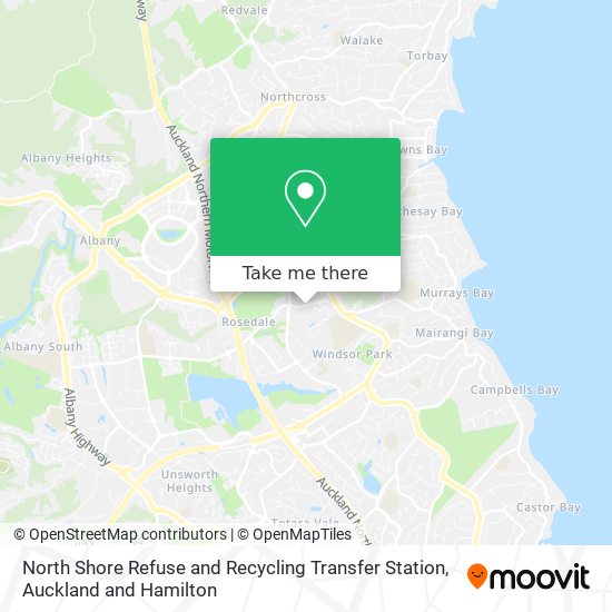 North Shore Refuse and Recycling Transfer Station map
