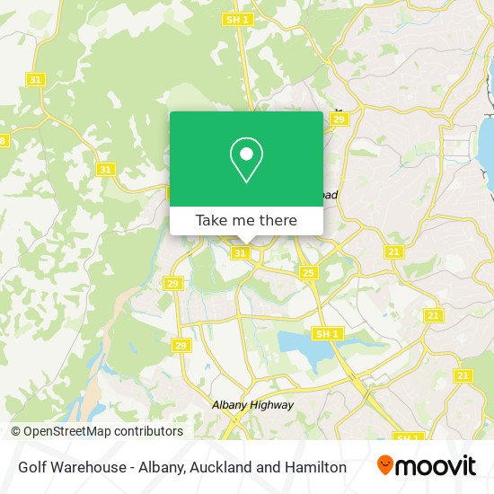 Golf Warehouse - Albany map