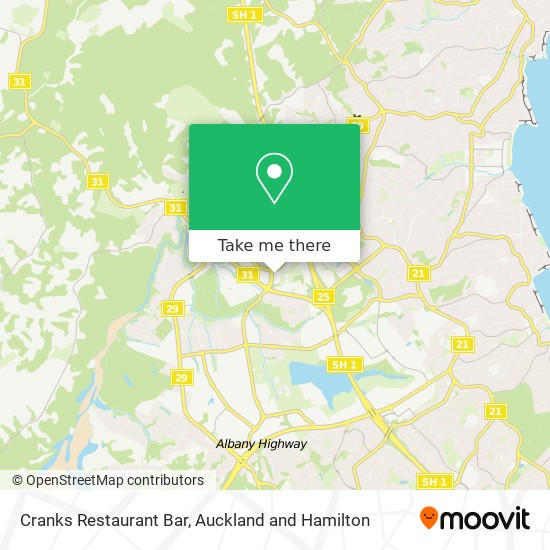 Cranks Restaurant Bar map
