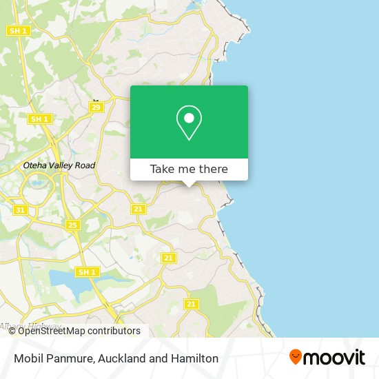 Mobil Panmure map