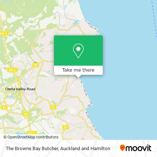 The Browns Bay Butcher map