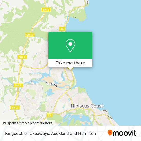 Kingcockle Takeaways map