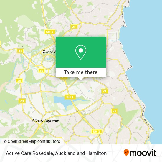 Active Care Rosedale map