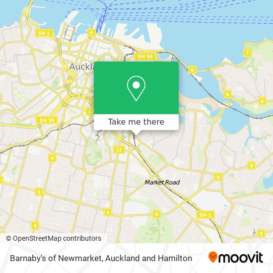 Barnaby's of Newmarket map