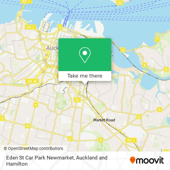 Eden St Car Park Newmarket map