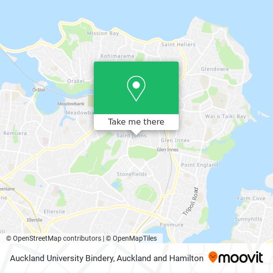 Auckland University Bindery map