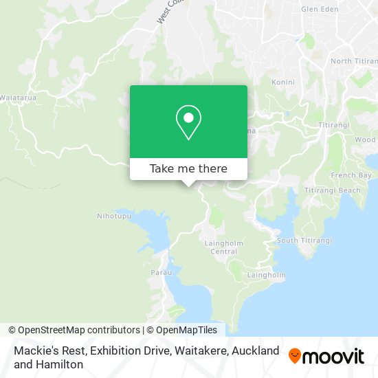 Mackie's Rest, Exhibition Drive, Waitakere map