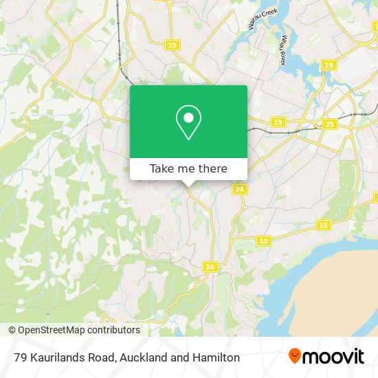 79 Kaurilands Road map