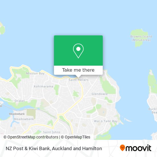 NZ Post & Kiwi Bank map