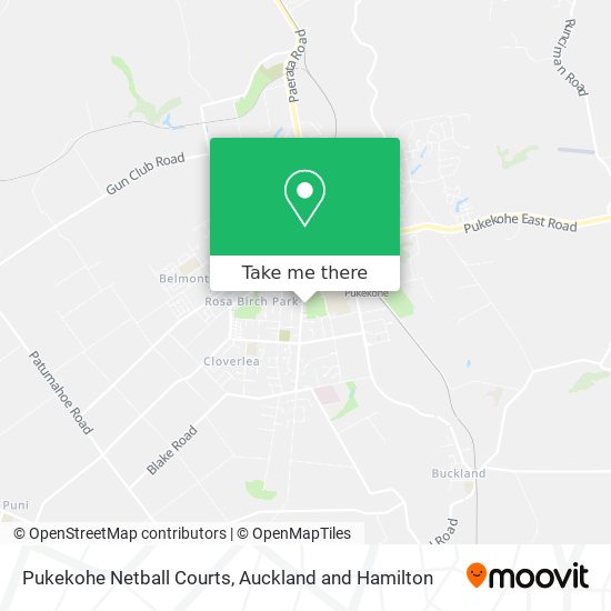 Pukekohe Netball Courts map