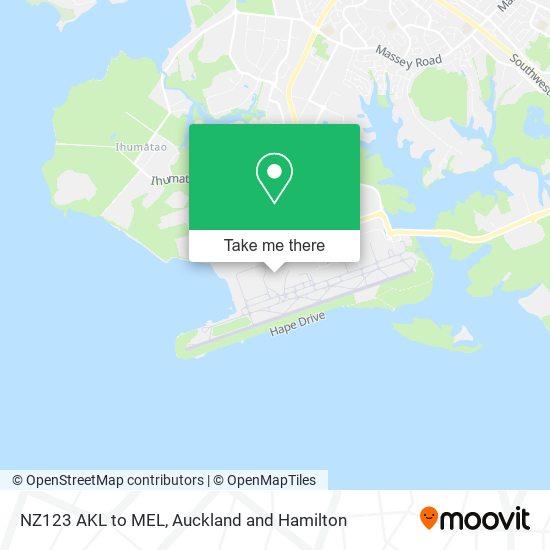 NZ123 AKL to MEL map