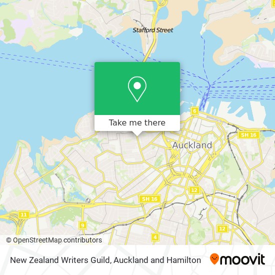 New Zealand Writers Guild map
