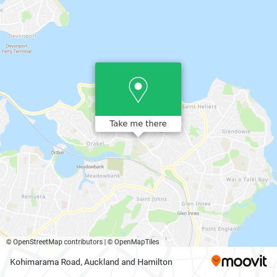 Kohimarama Road map