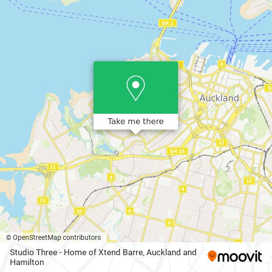 Studio Three - Home of Xtend Barre map
