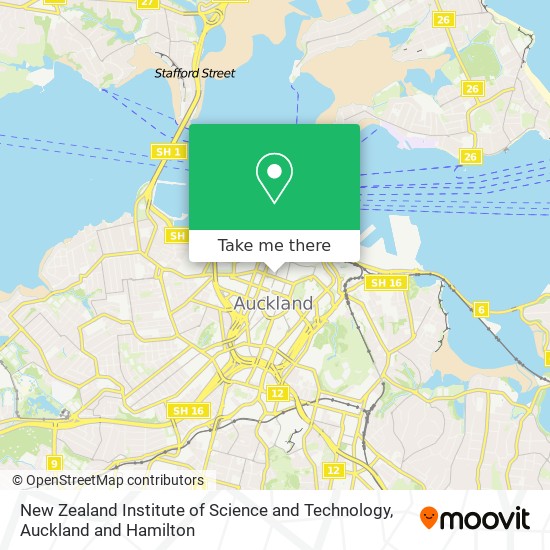 New Zealand Institute of Science and Technology map