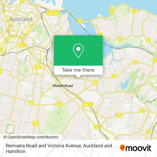 Remuera Road and Victoria Avenue map