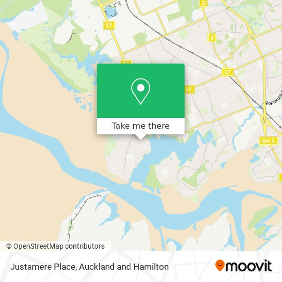 Justamere Place map