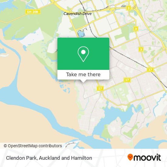 Clendon Park map