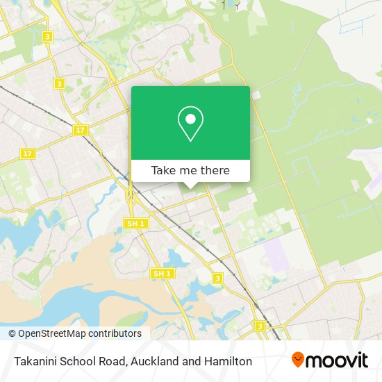 Takanini School Road map