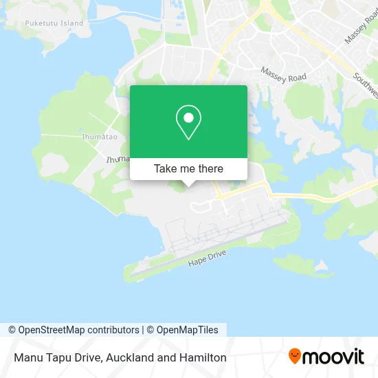 Manu Tapu Drive map