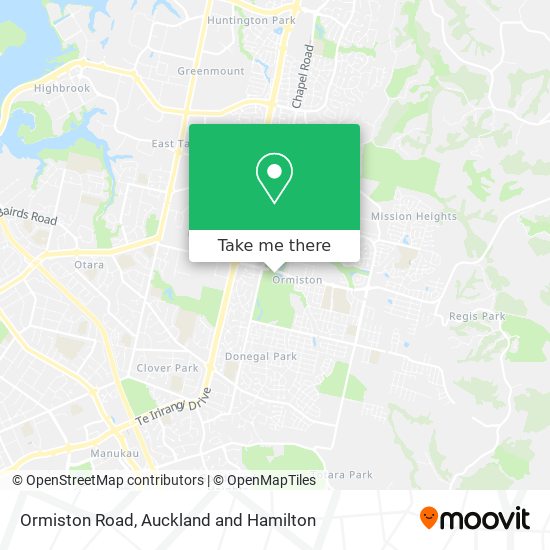 Ormiston Road map