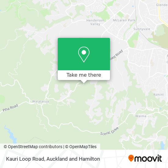 Kauri Loop Road map