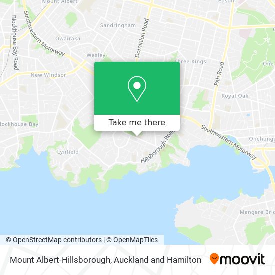 Mount Albert-Hillsborough map