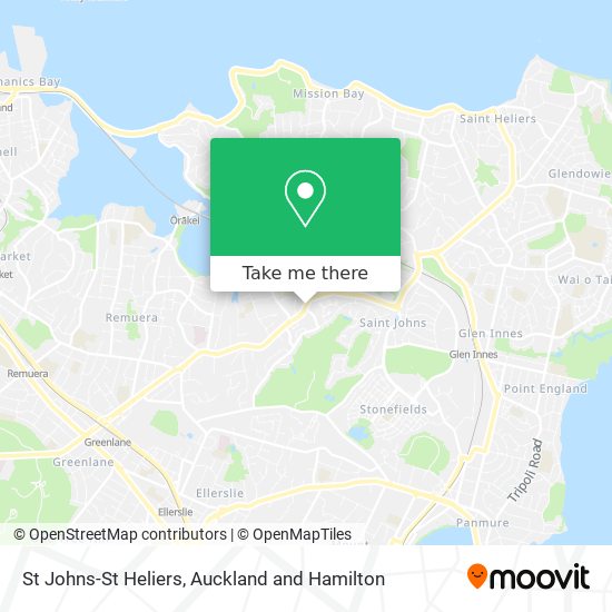 St Johns-St Heliers map