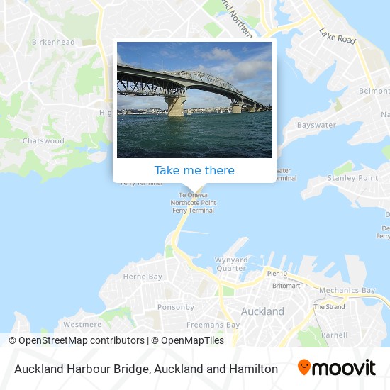 Auckland Harbour Bridge map