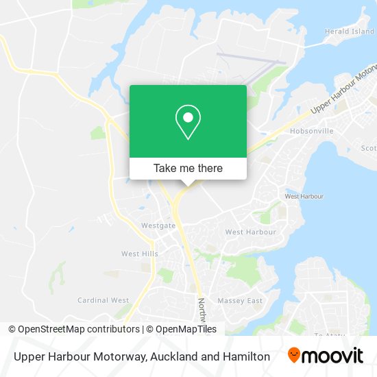 Upper Harbour Motorway map
