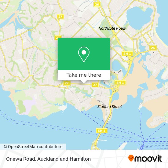 Onewa Road地图