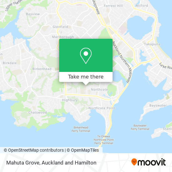 Mahuta Grove map