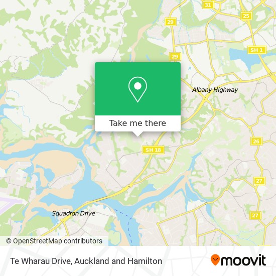 Te Wharau Drive map