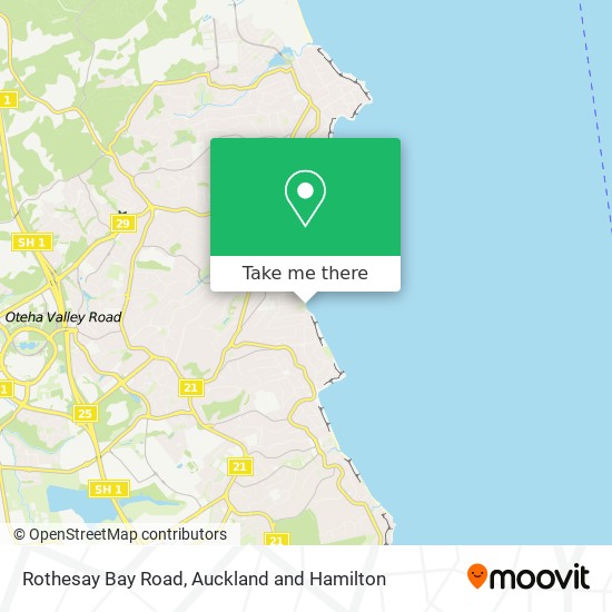 Rothesay Bay Road map