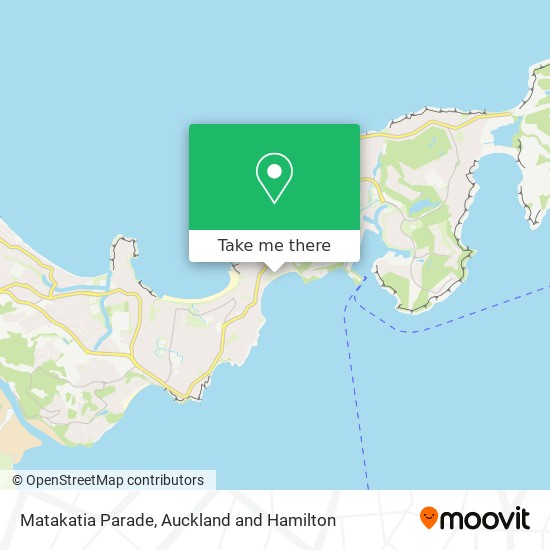 Matakatia Parade map