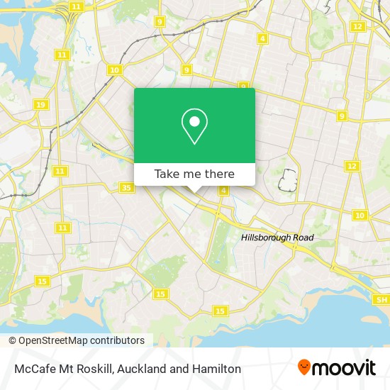 McCafe Mt Roskill map